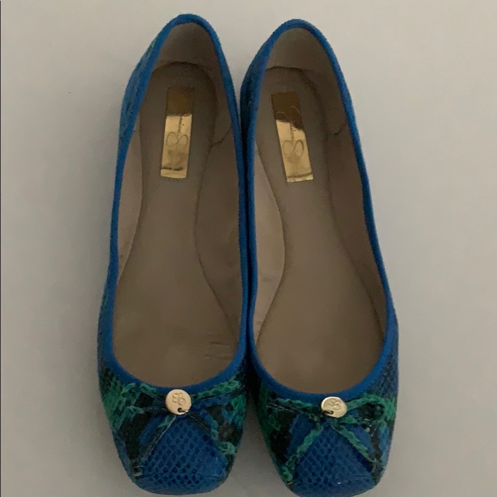 Cute blue green ballet flats